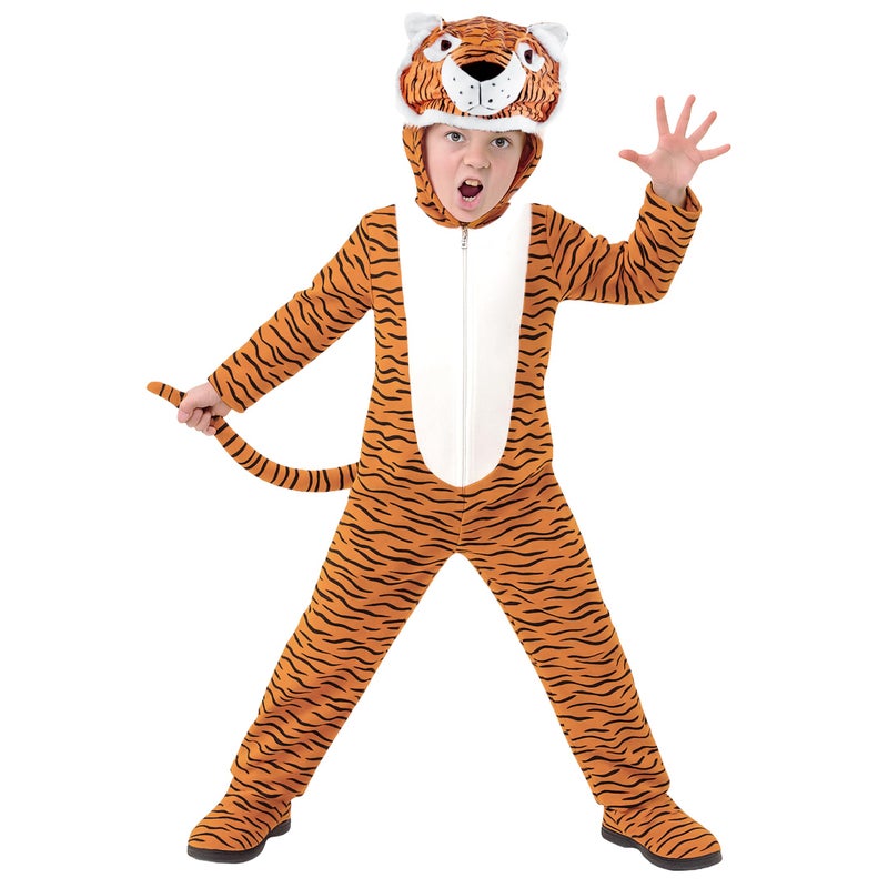 fun shack Tiger Costume for Kids, Boys Tiger Costume, Book Characters Costumes for Kids, Storybook Character Costumes, Large - Image 1